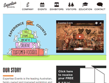 Tablet Screenshot of expertiseevents.com.au